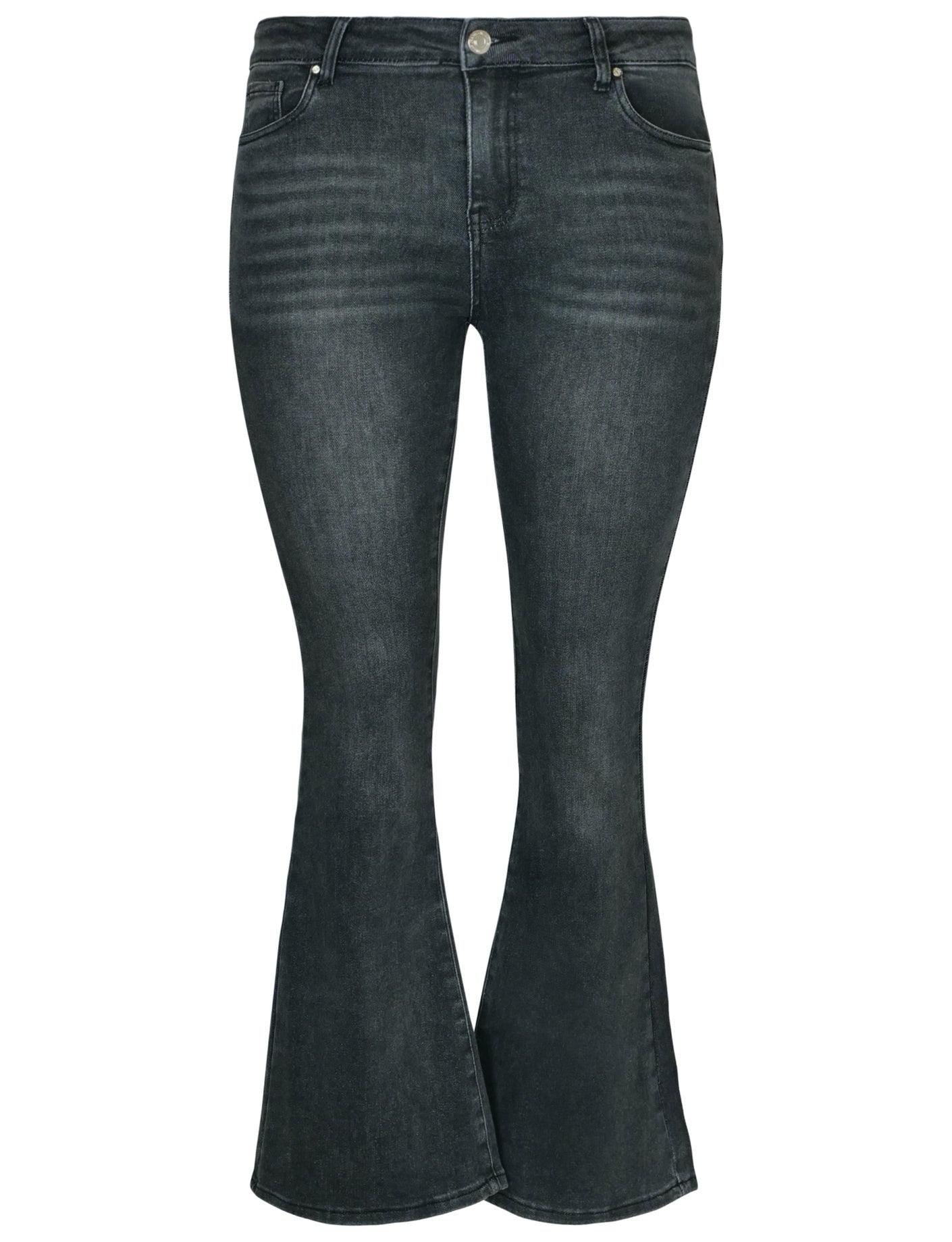 Goodies | Flared jeans Nena Donkergrijs