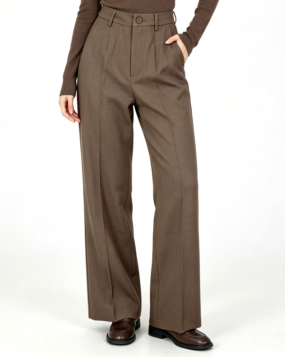 Pantalon Cici in bruin