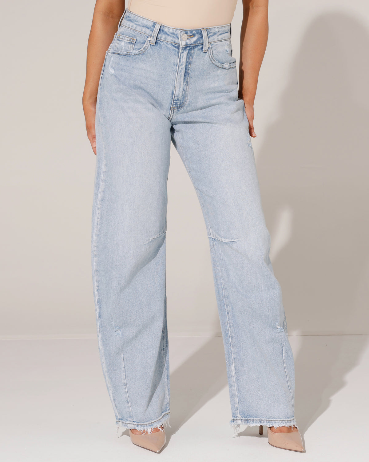 Queen Hearts Barrel jeans Milly in lichtblauw