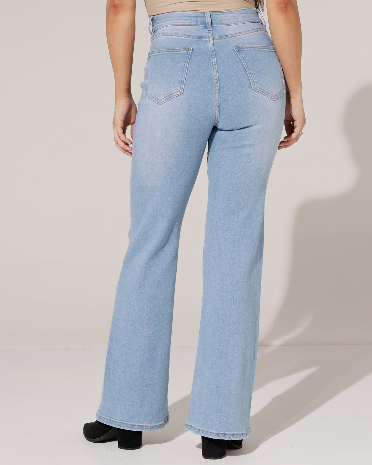 Redseventy Flared jeans met strass Bella-16 in lichtblauw, extra aanzicht 4