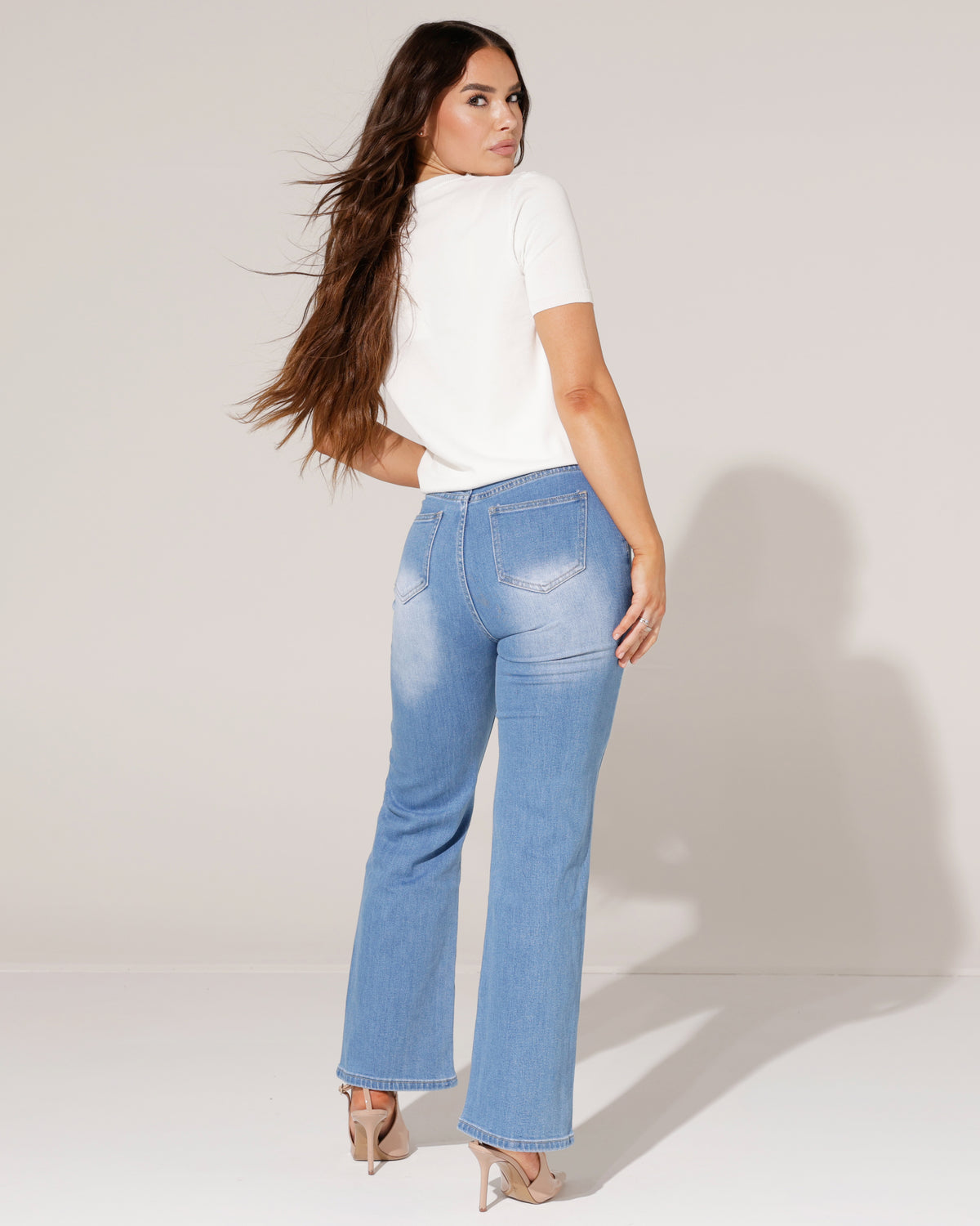 Redseventy Wide leg jeans Wendey-16 in lichtblauw, extra aanzicht 7