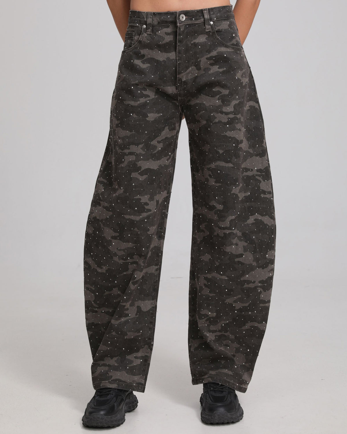 SeeSee Paris Barrel jeans met strass Jane Army