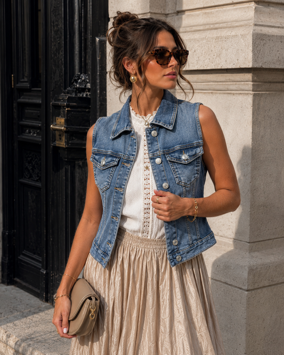Ana & Lucy | Spijkergilet Juna Blauw