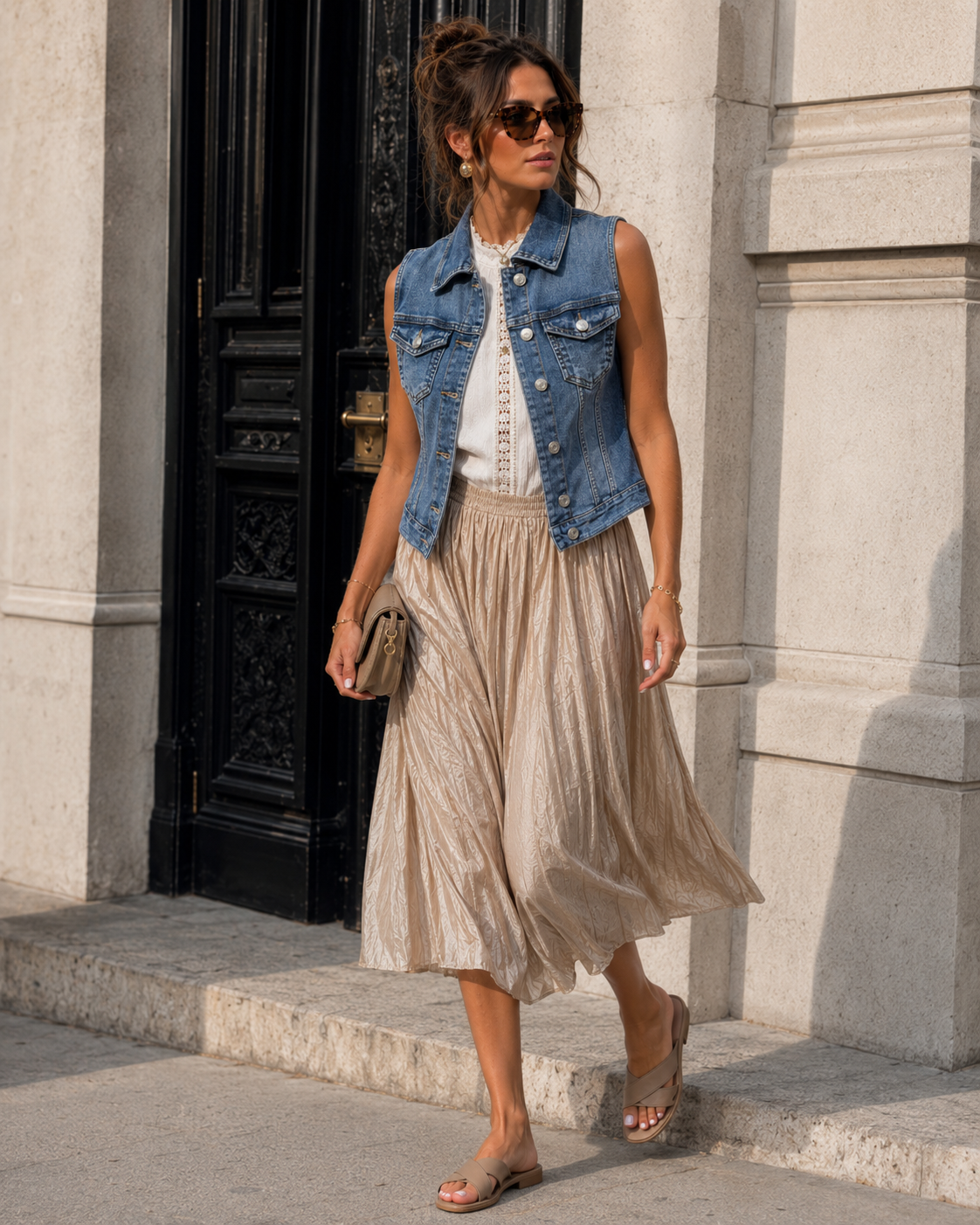 Ana & Lucy | Spijkergilet Juna Blauw
