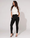 Stretch broek Tess Zwart