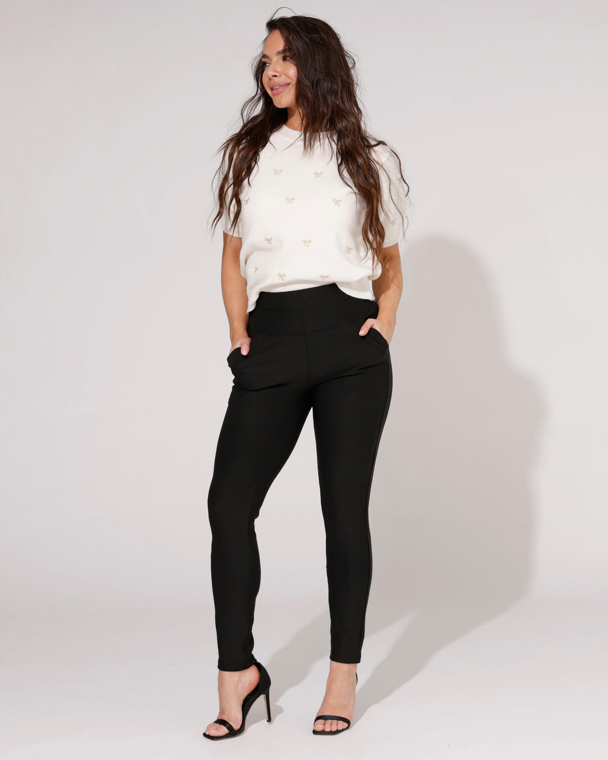 Stretch broek Tess in zwart