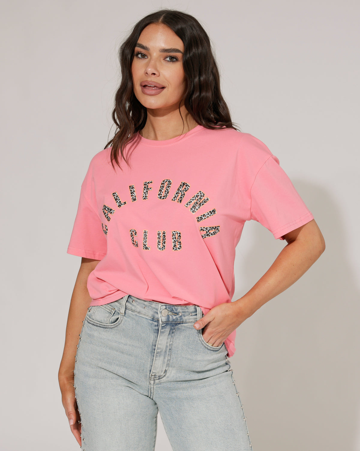 T-shirt California club in fuchsia