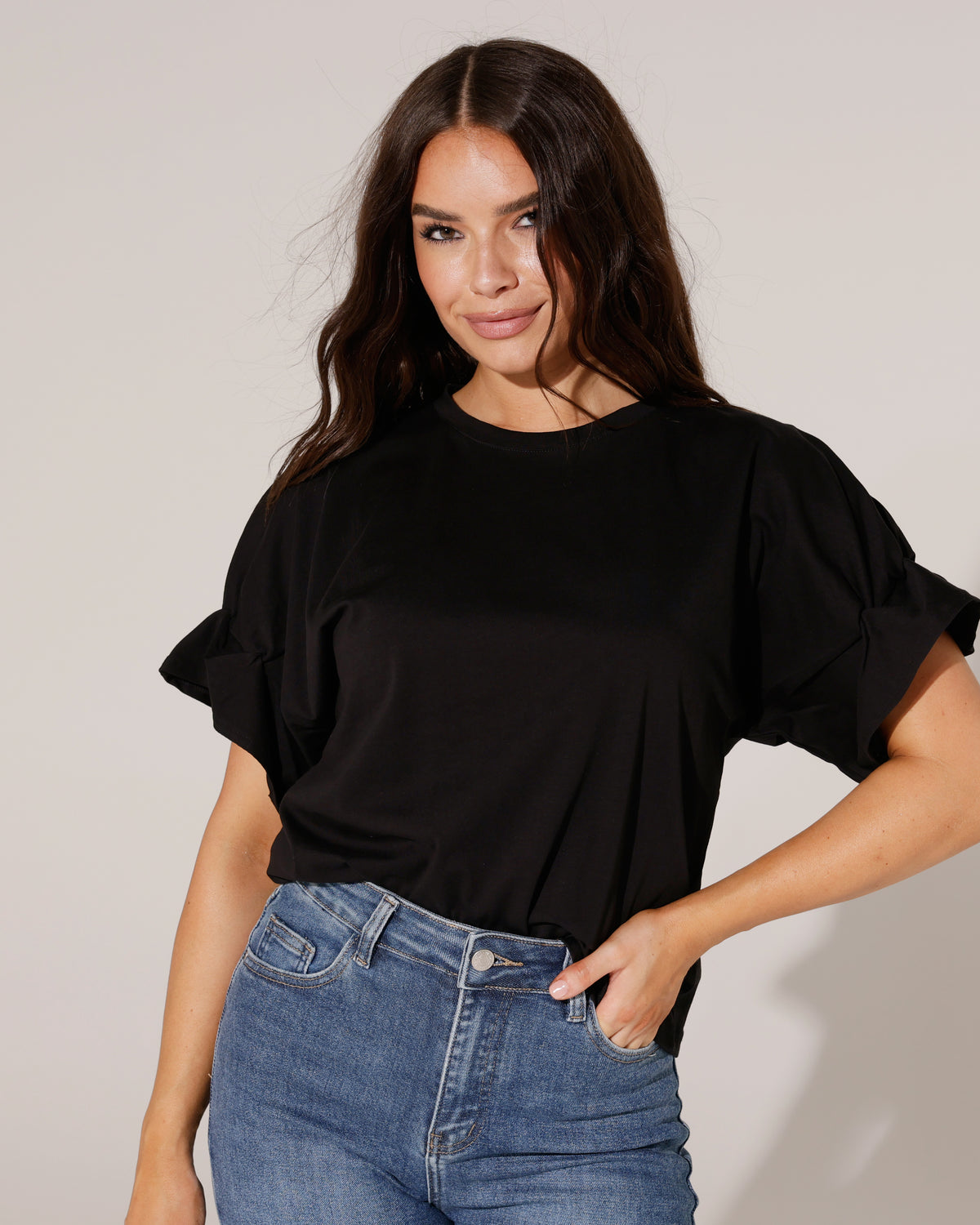 T-shirt Jara in zwart