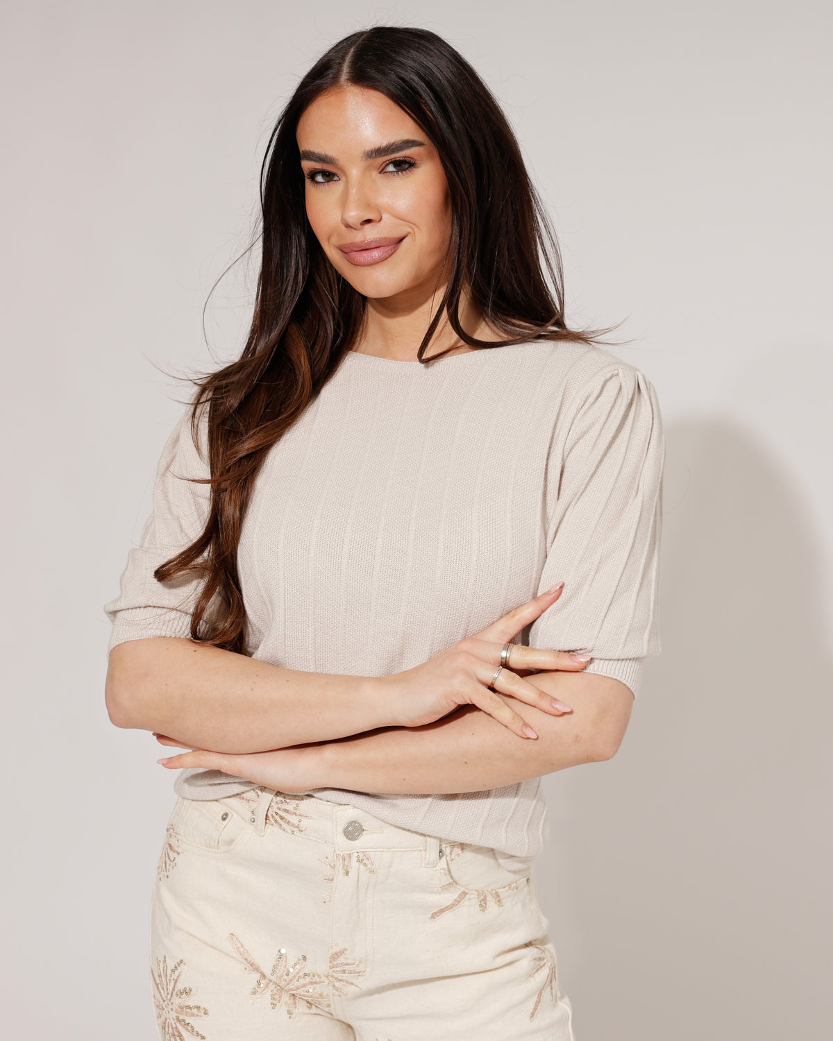 Top Evie in beige