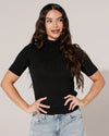 Turtleneck korte mouwen Fenn Zwart