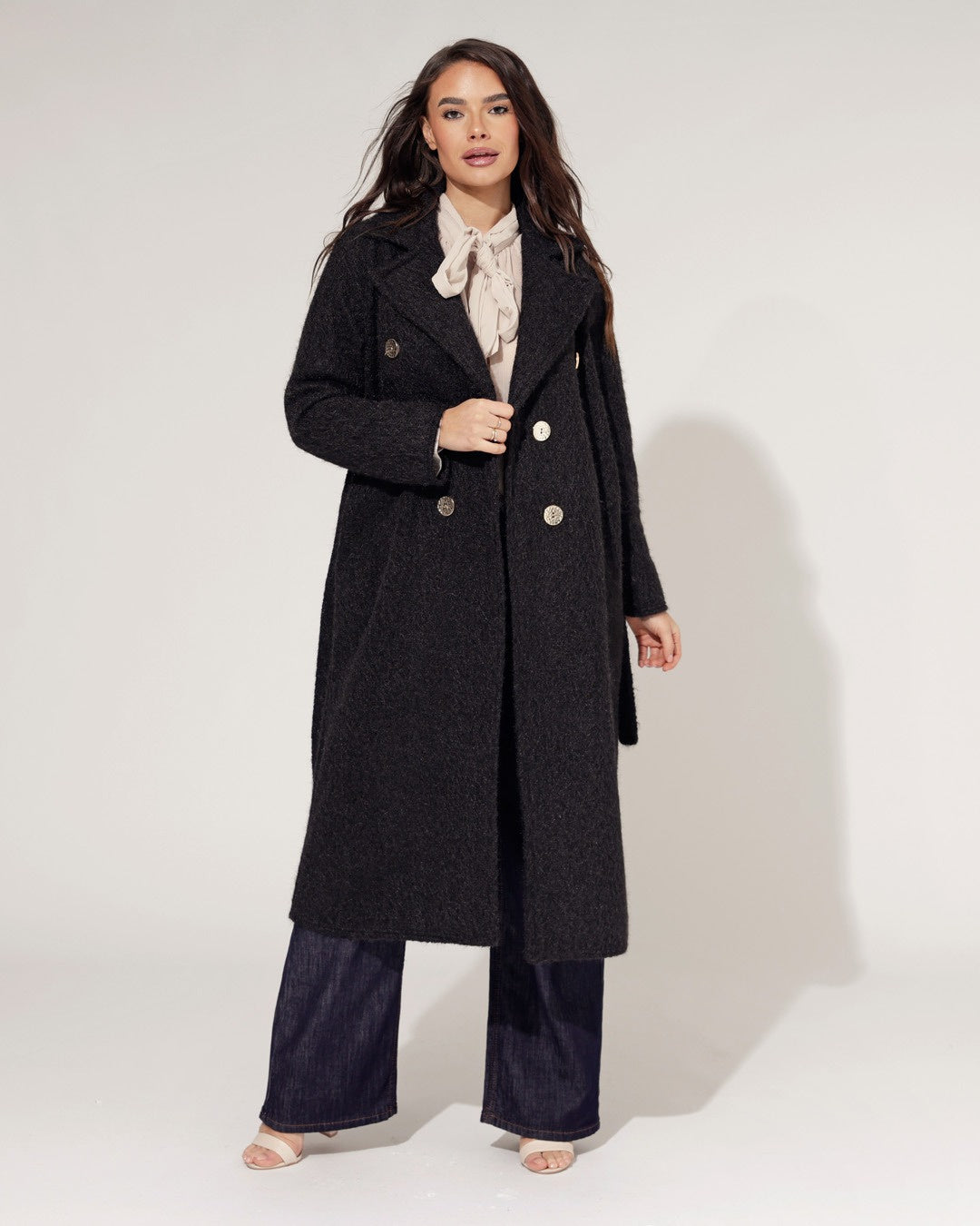 Trenchcoat Manoe Zwart