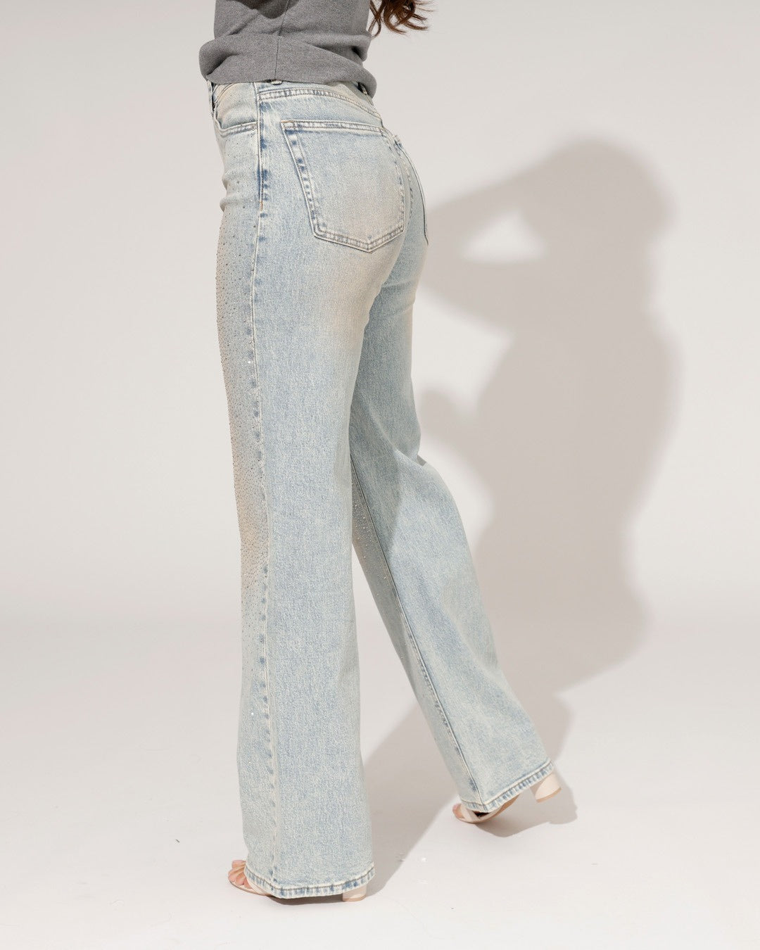 Queen Hearts | Wide leg, Straight jeans Beau Blauw
