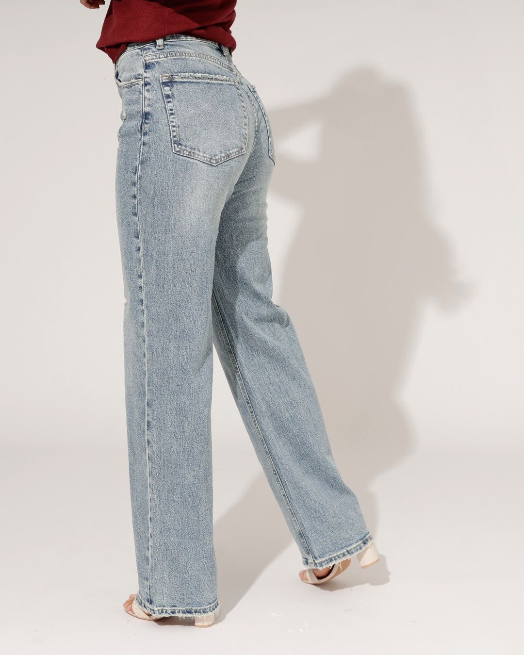Queen Hearts | Wide leg, Straight jeans Detje Blauw