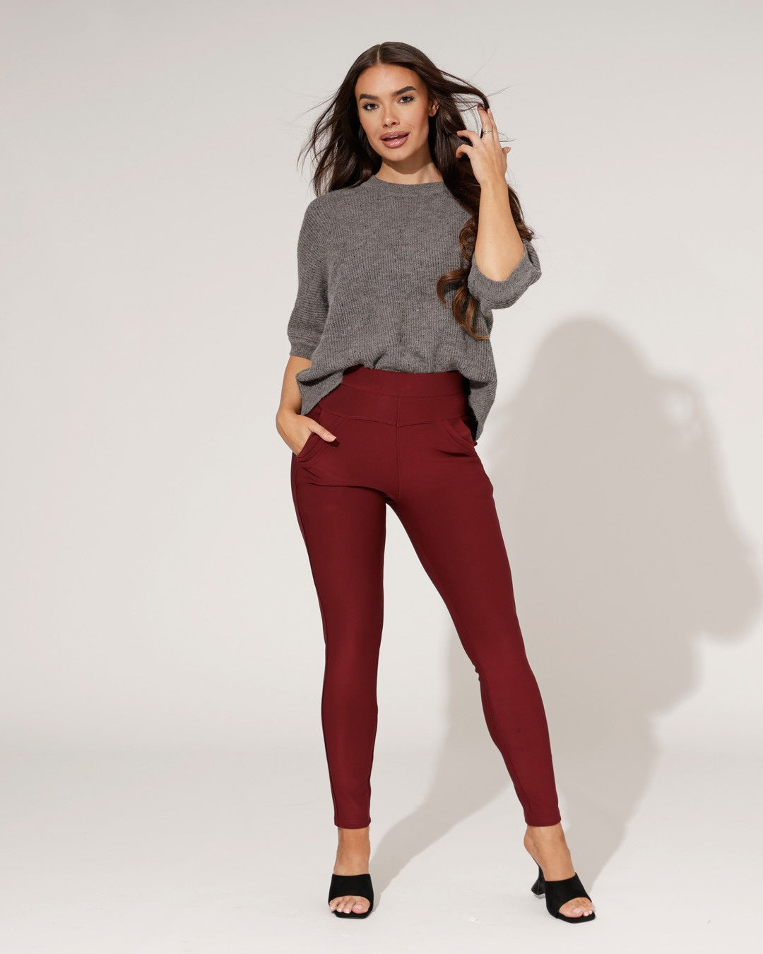 Broek Tess Bordeaux