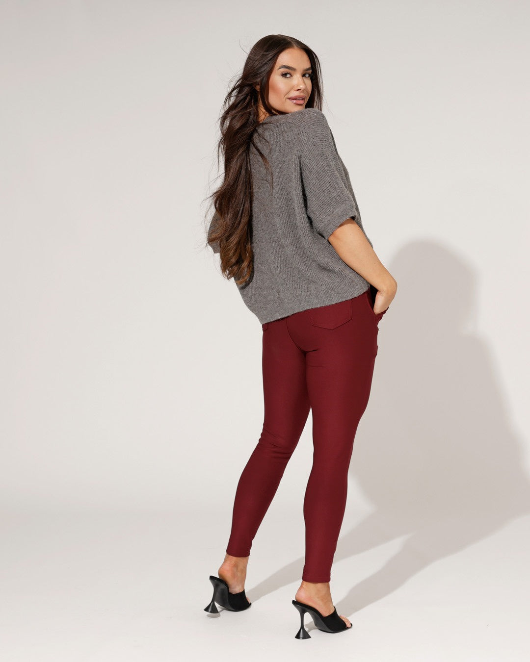 Broek Tess Bordeaux
