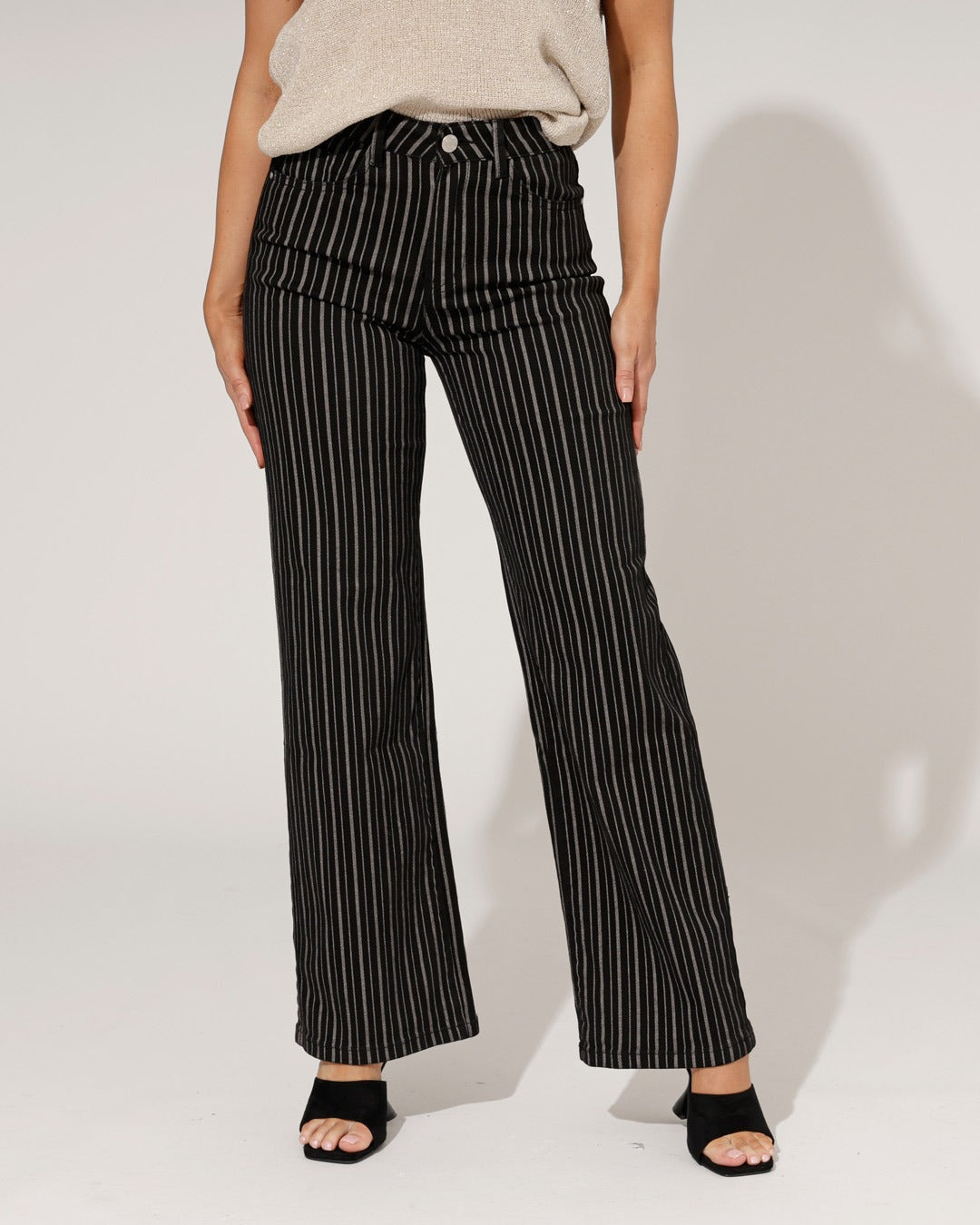 Goodies | Wide leg jeans Natas Zwart