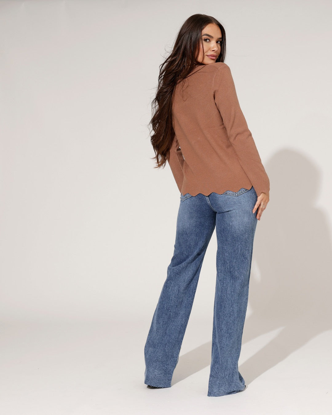 Queen Hearts | Wide leg jeans Nina-2 Donkerblauw
