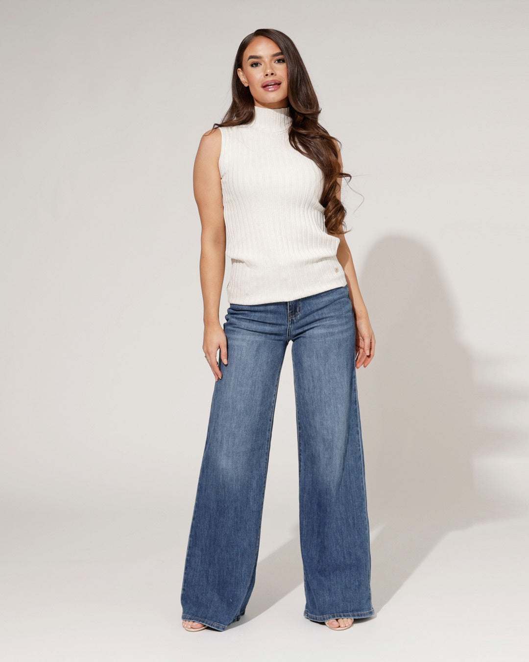 Hello Miss | Wide leg jeans Amber-2 Blauw