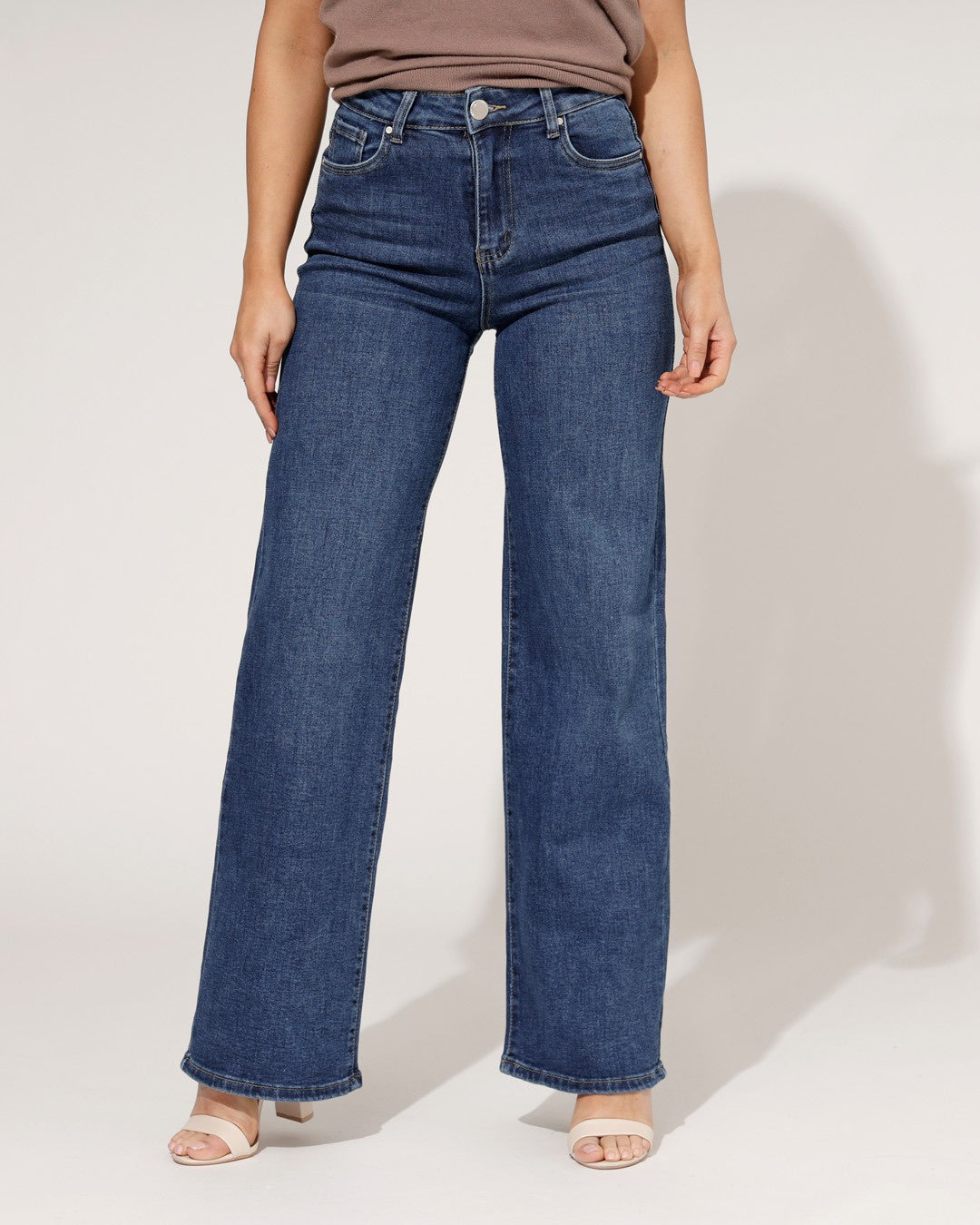 Goodies | Wide leg jeans Janneke Donkerblauw