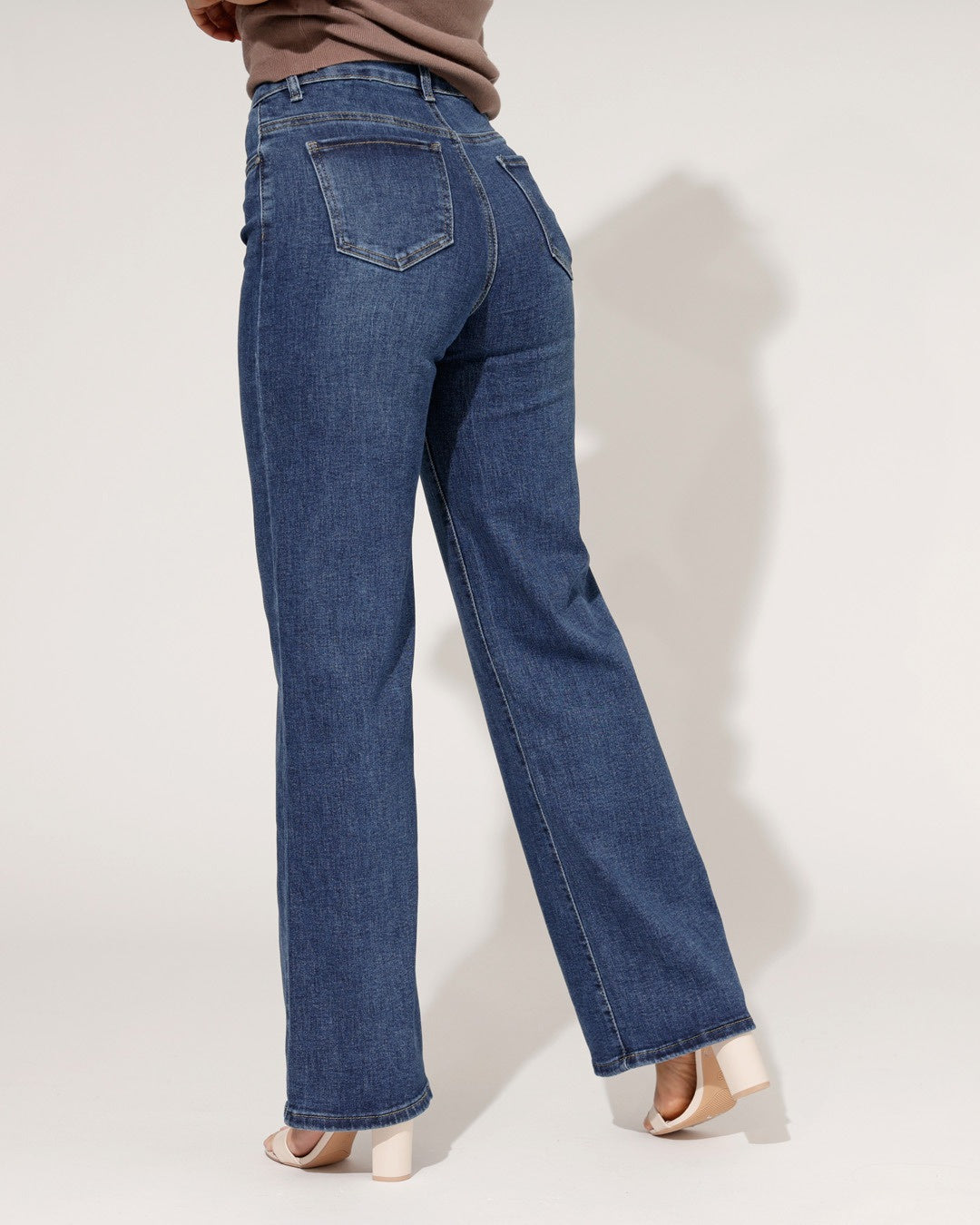 Goodies | Wide leg jeans Janneke Donkerblauw
