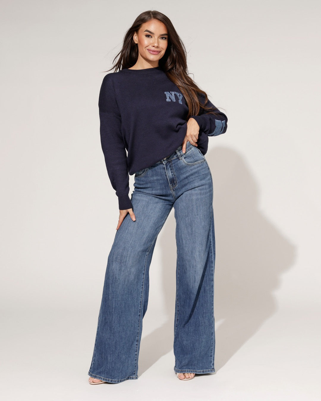 Trui New York jeans Donkerblauw