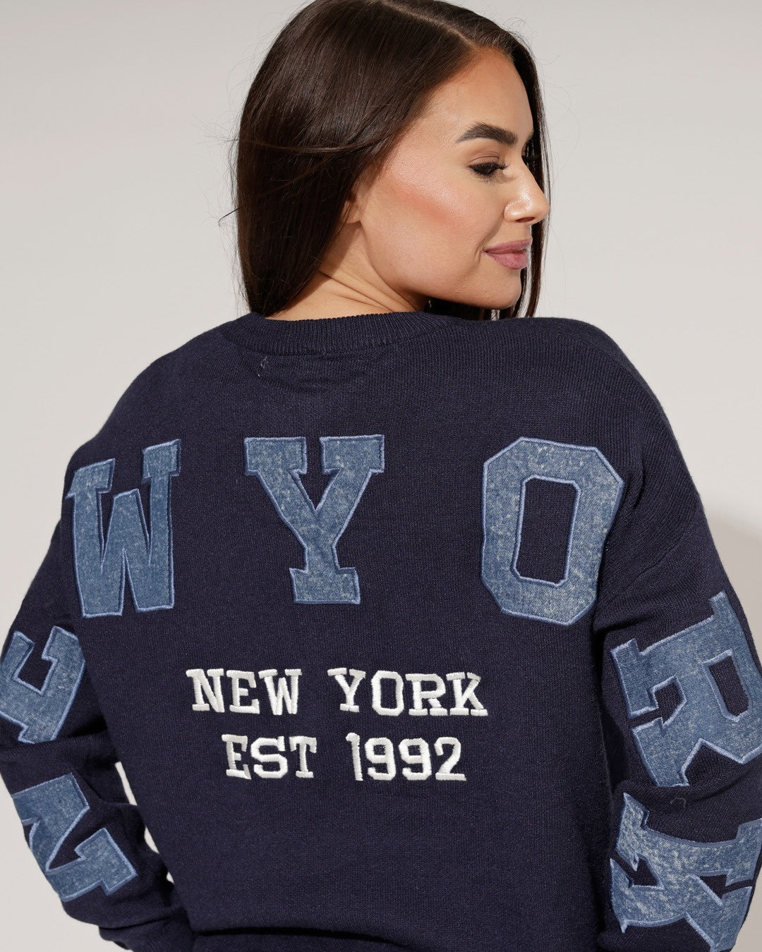 Trui New York jeans Donkerblauw