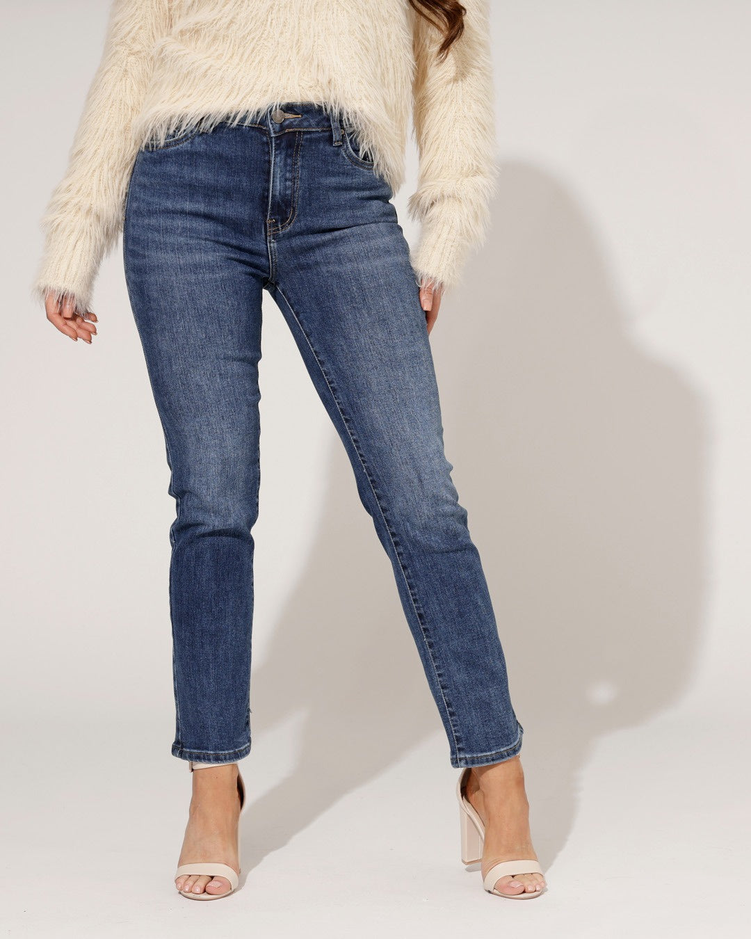 Ana & Lucy | Straight jeans Kim Donkerblauw
