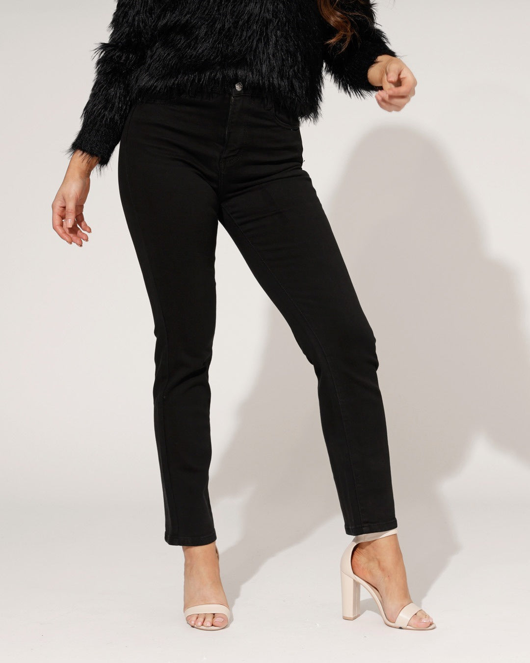 Hello Miss | Straight jeans Savvy-2 Zwart
