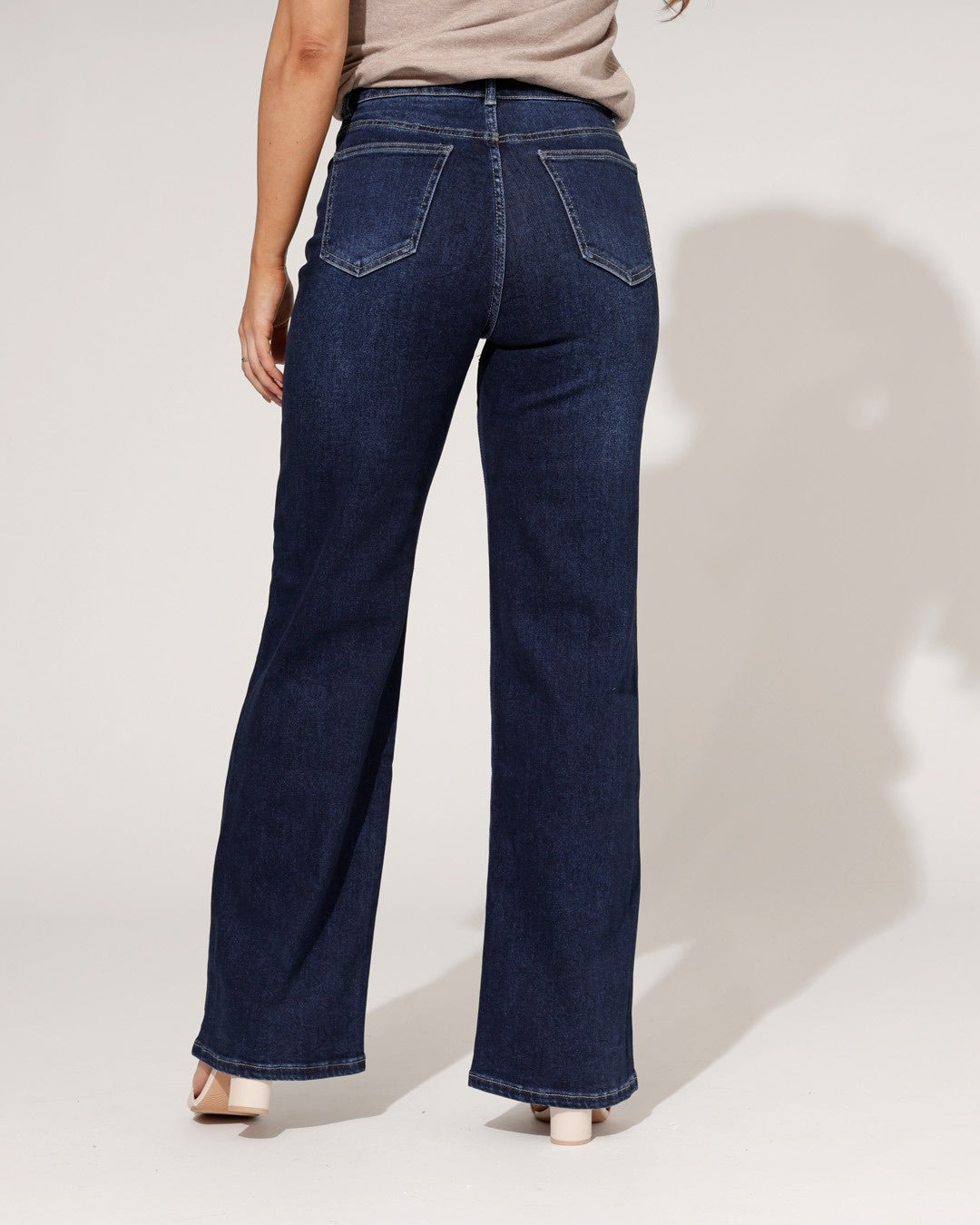 Hello Miss | Wide leg jeans Tess-22 Donkerblauw