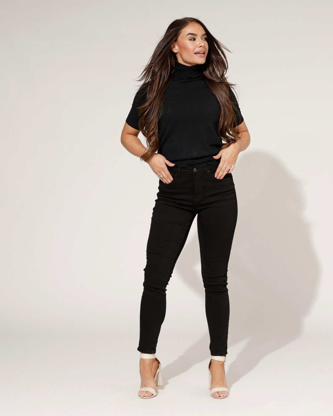 Ana & Lucy | Skinny jeans Melis-CM Zwart