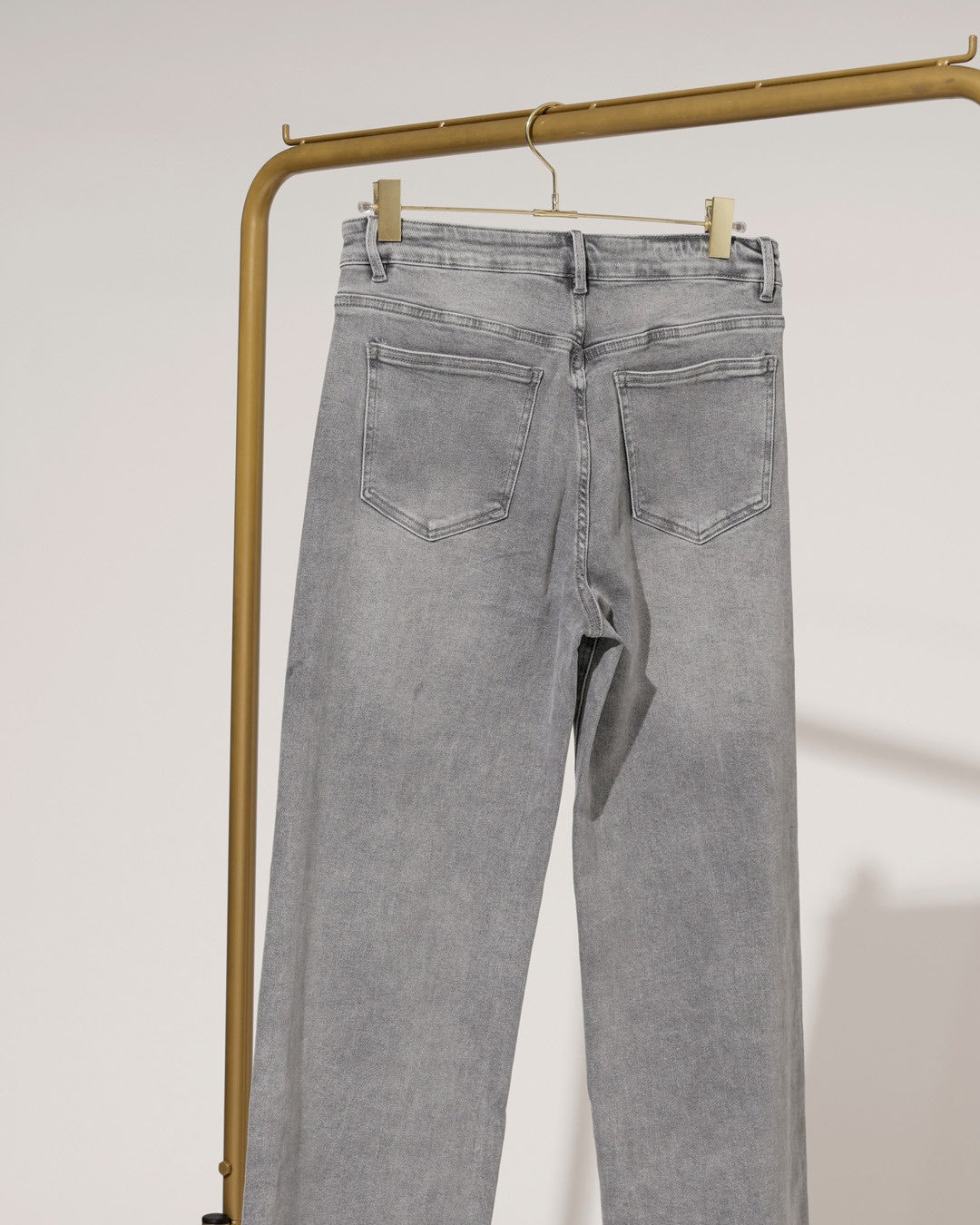 Hello Miss | Wide leg jeans Janneke-9 Grijs