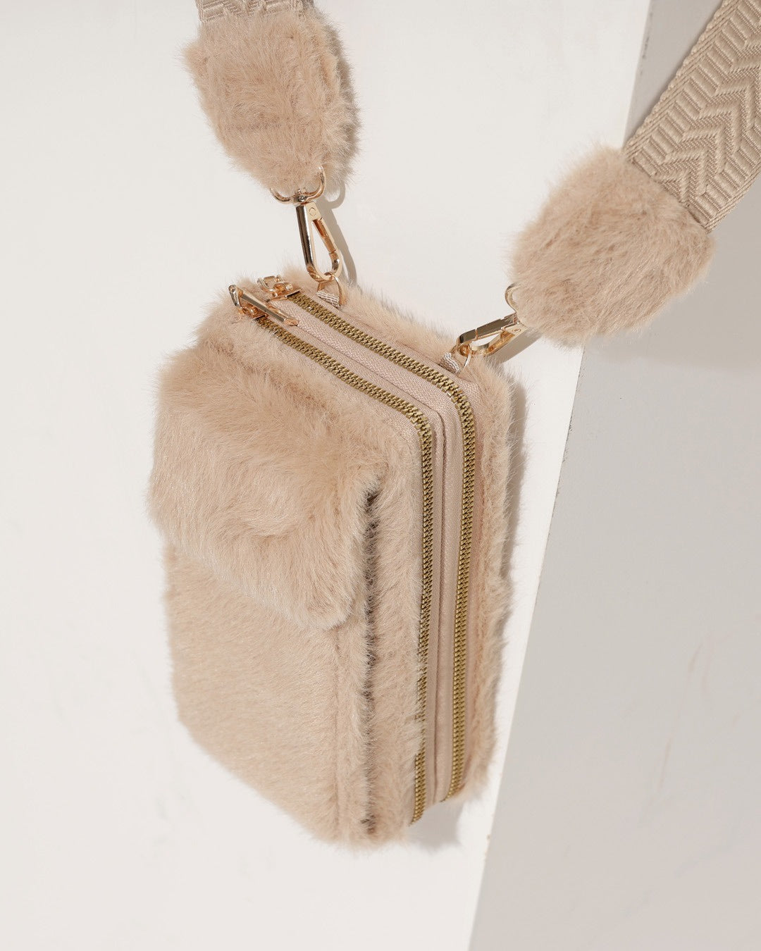 Schouder- telefoontas Miley Taupe