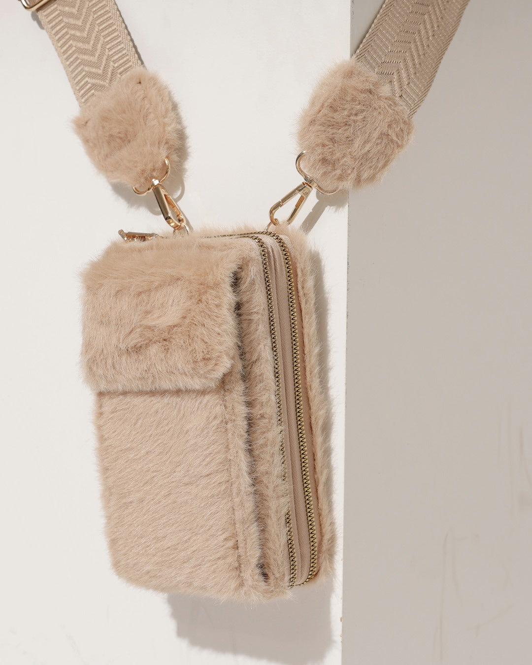 Schouder- telefoontas Miley Taupe