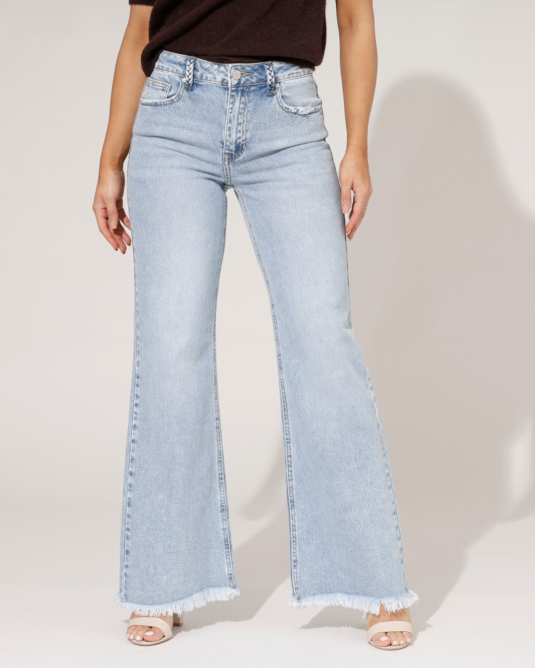 Queen Hearts | Wide leg jeans Nora Blauw