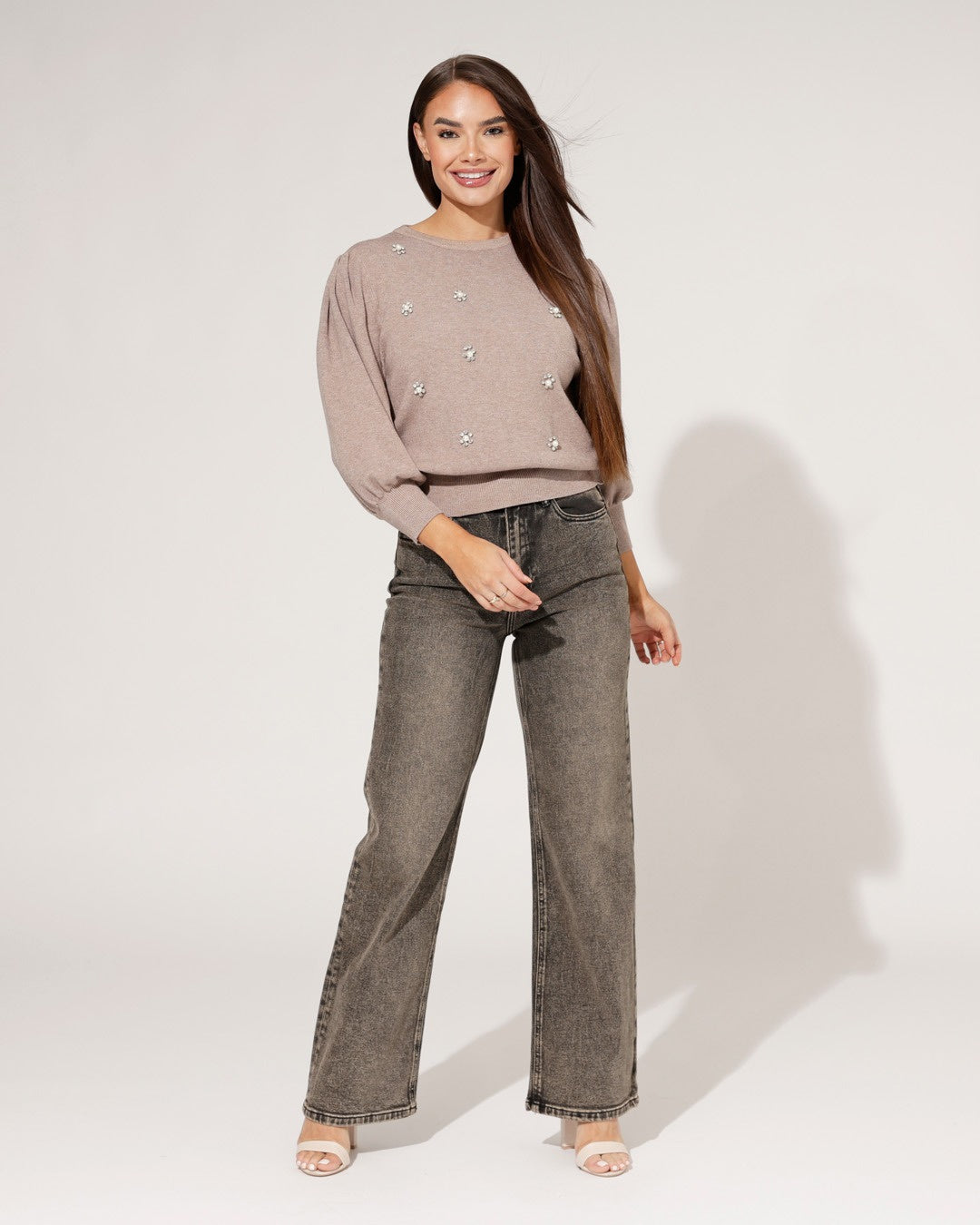 Queen Hearts | Wide leg, Straight jeans Molly Bruin