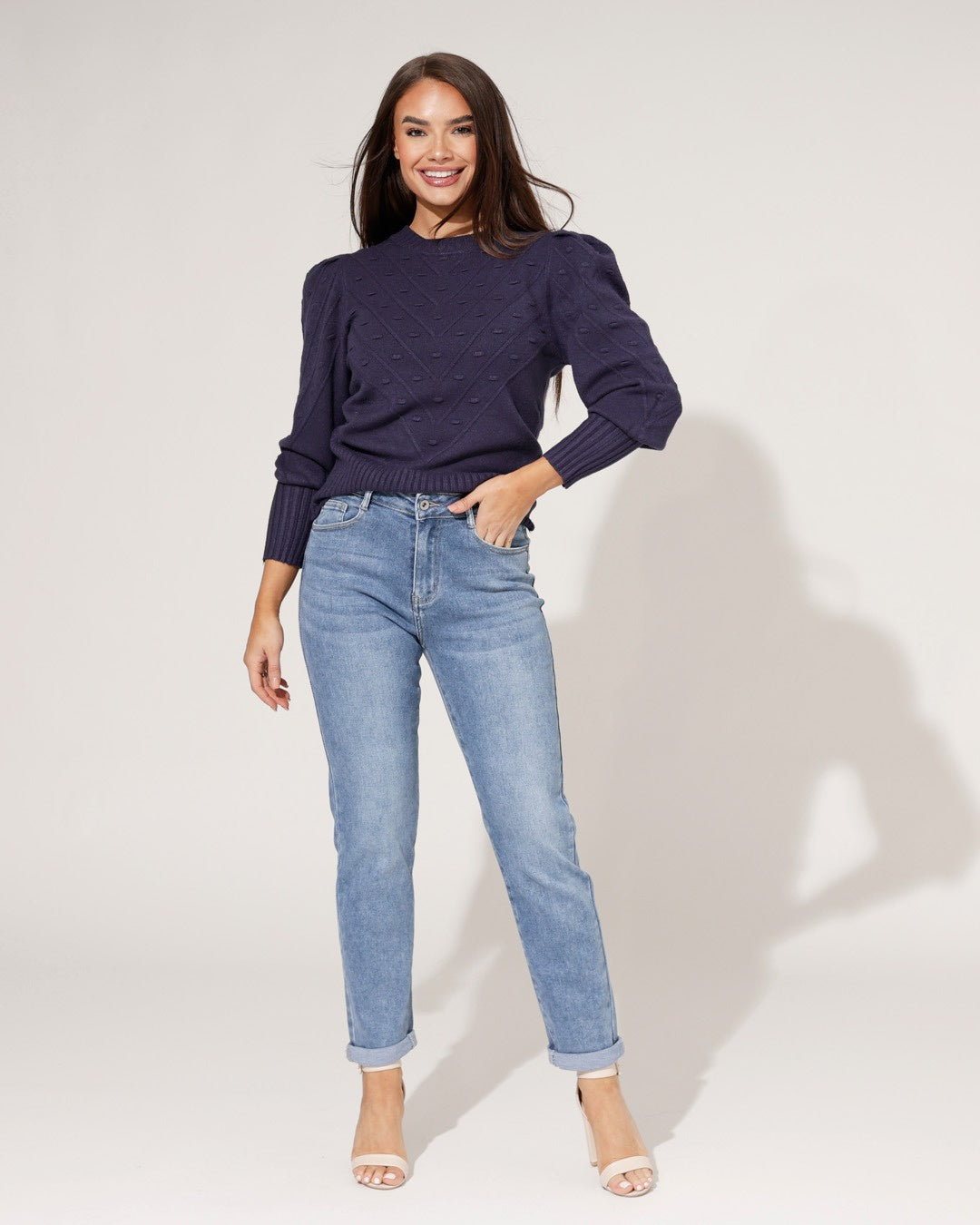 Hello Miss | Mom jeans Savvy-3 Blauw