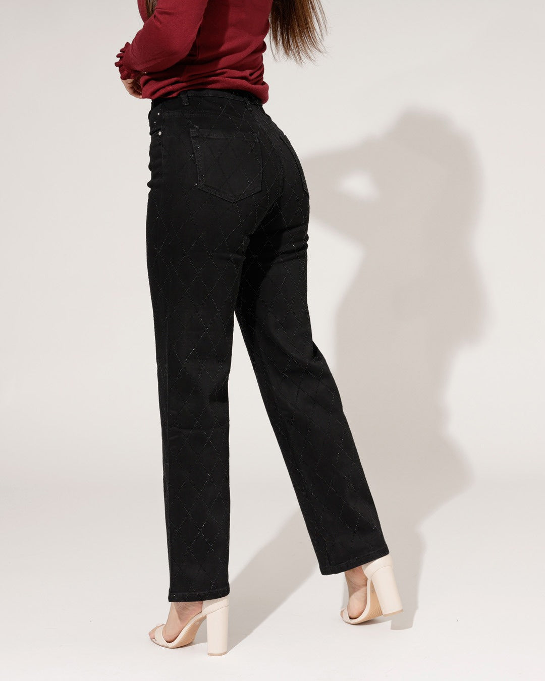 Folyrose | Straight jeans Perla Zwart