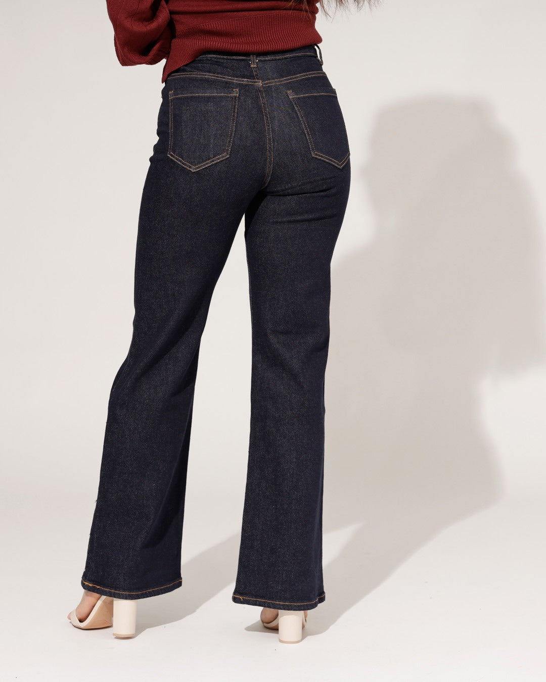 Jewelly | Wide leg jeans Jade Donkerblauw