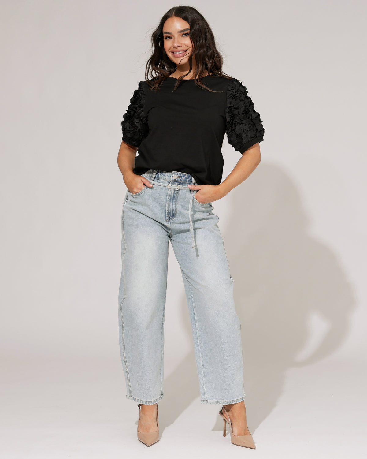 VS Miss Barrel jeans Lena in blauw, extra aanzicht 2