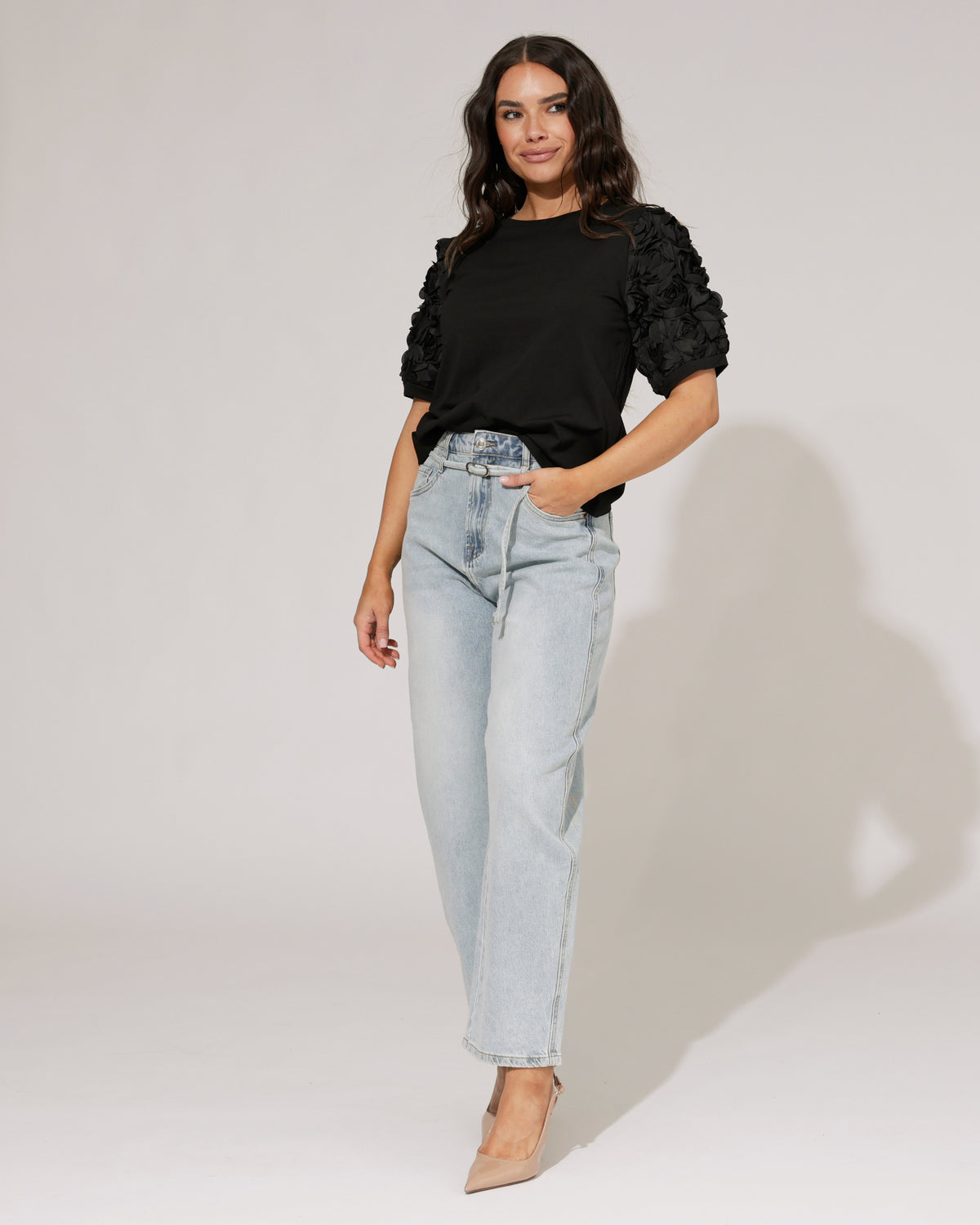 VS Miss Barrel jeans Lena in blauw, extra aanzicht 3