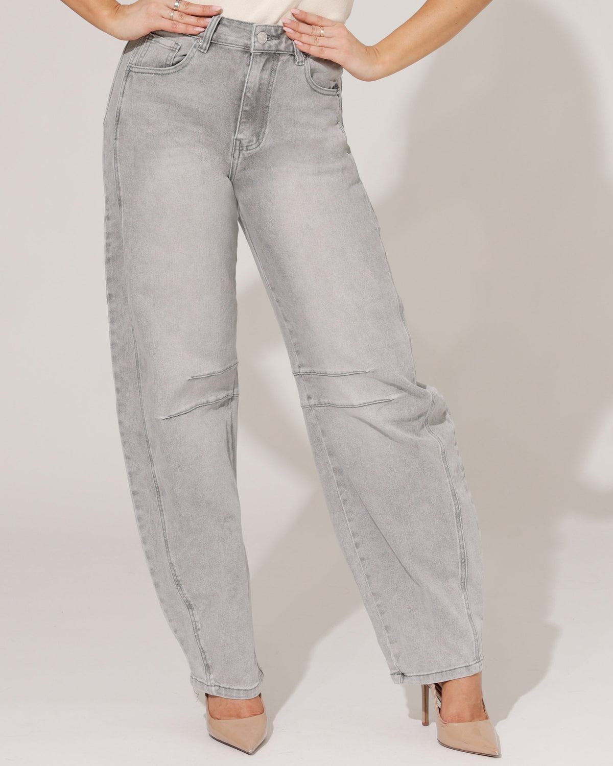 VS Miss Barrel jeans Lotte in grijs