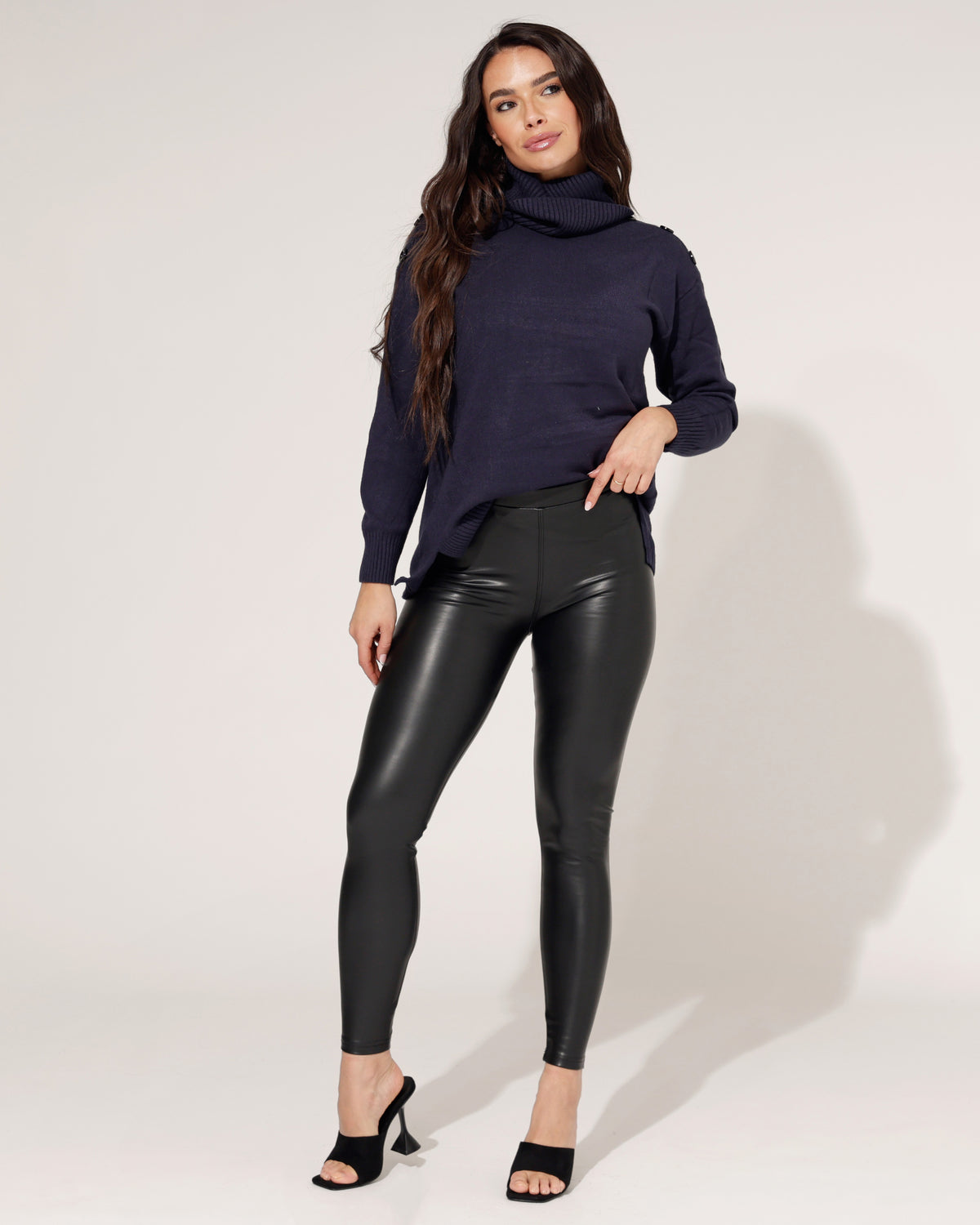 VS Miss Leatherlook legging Tess in zwart