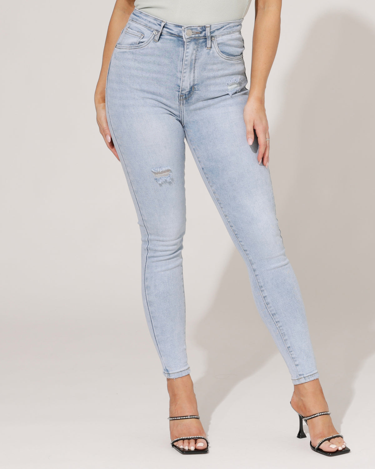 VS Miss Skinny jeans, high waist Lola in blauw