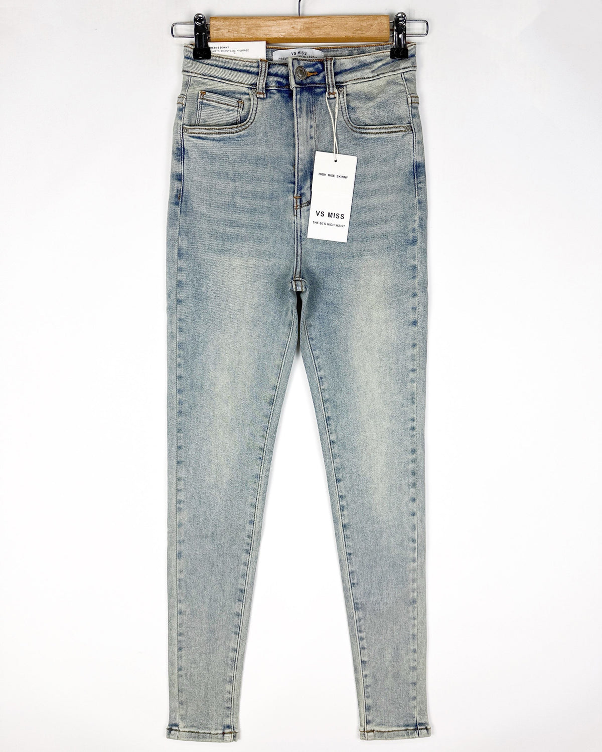 VS Miss Skinny jeans, Super high waist Lizz in blauw, extra aanzicht 2