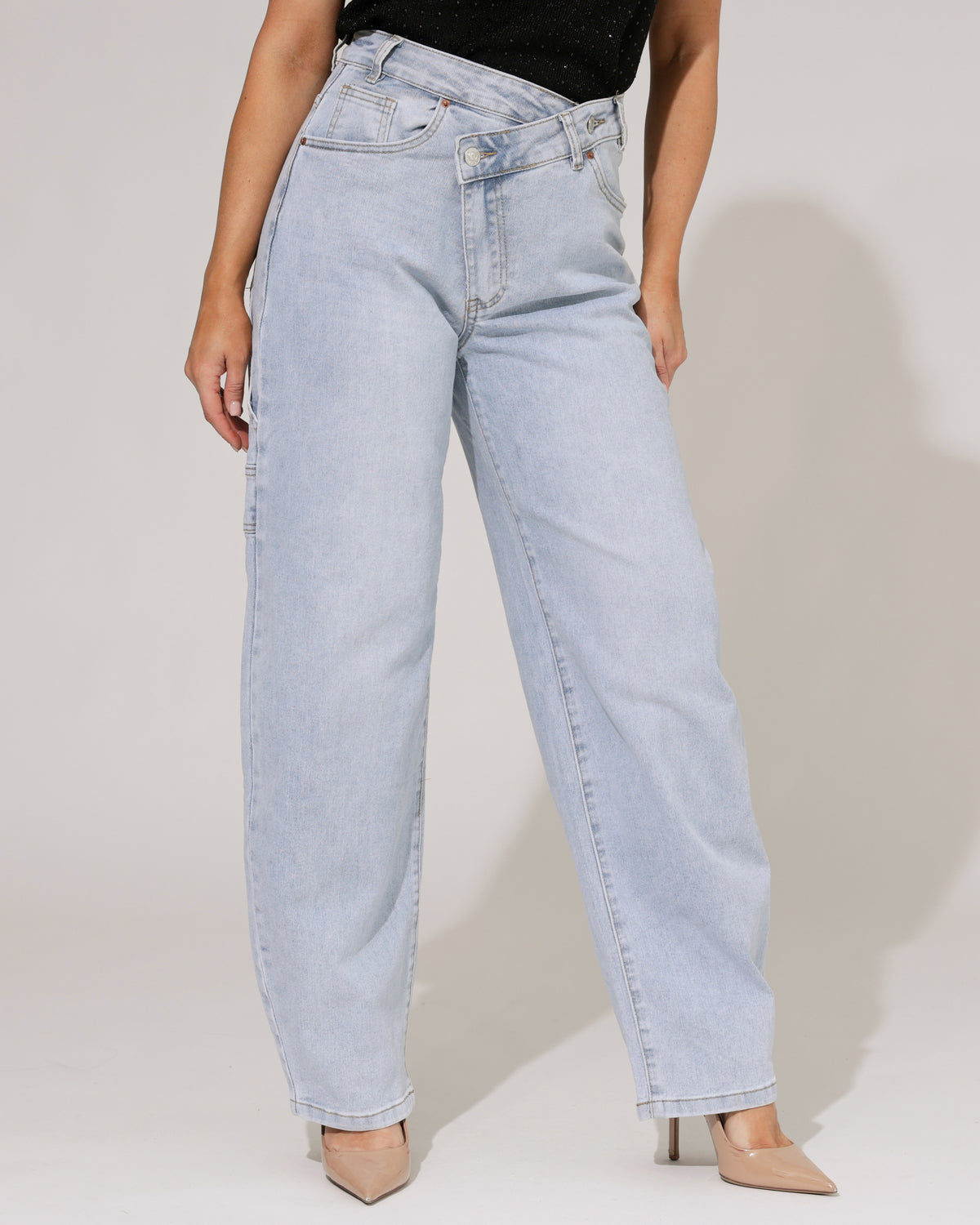 VS Miss Wide barrel jeans Nila in blauw