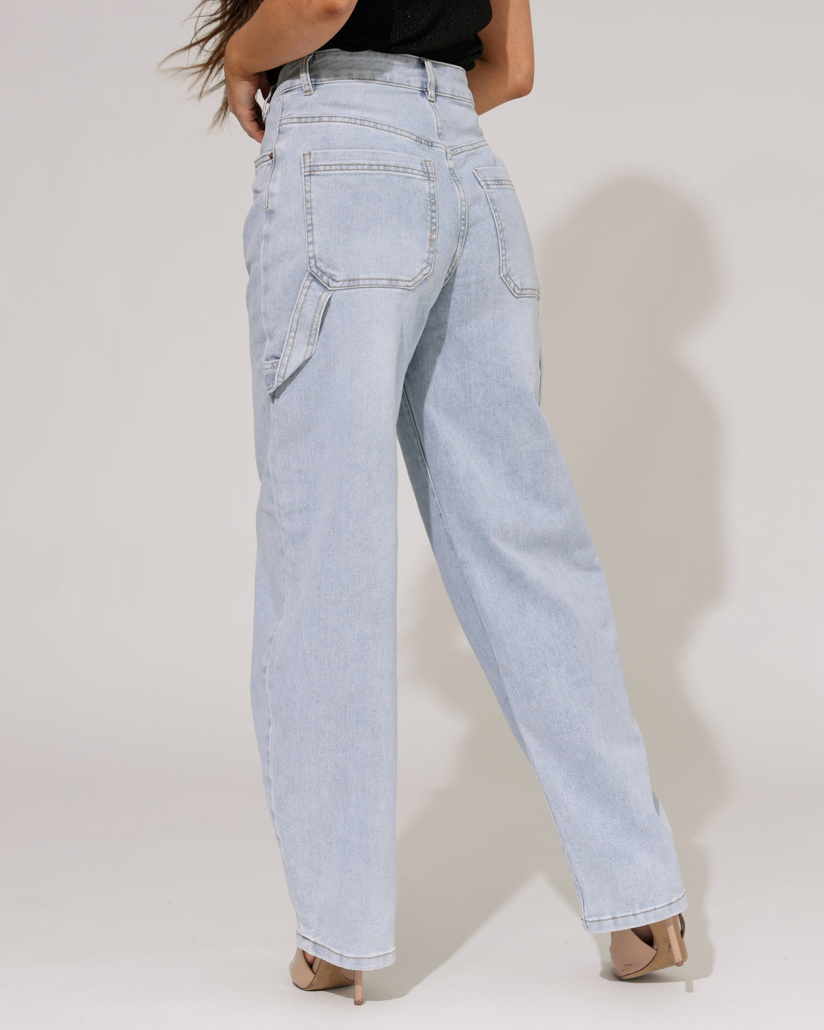 VS Miss Wide barrel jeans Nila in blauw, extra aanzicht 2