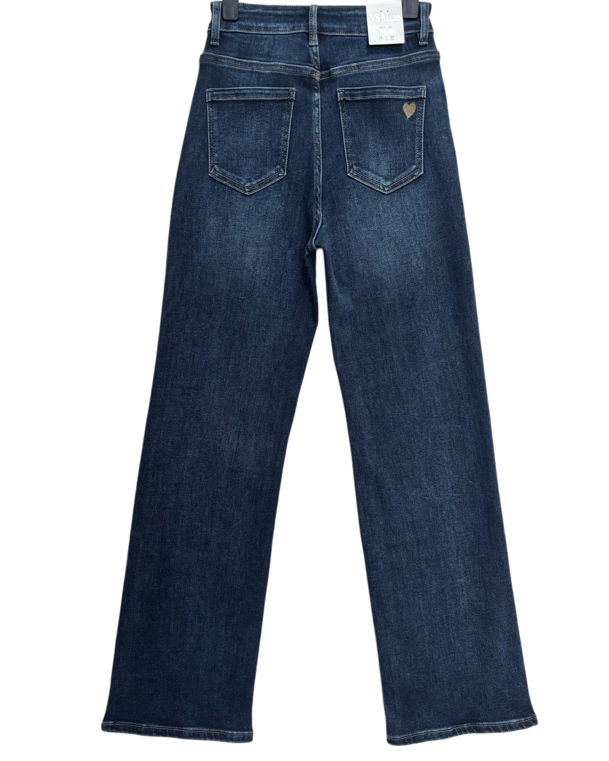 VS Miss Wide leg jeans Anjes in donkerblauw, extra aanzicht 2