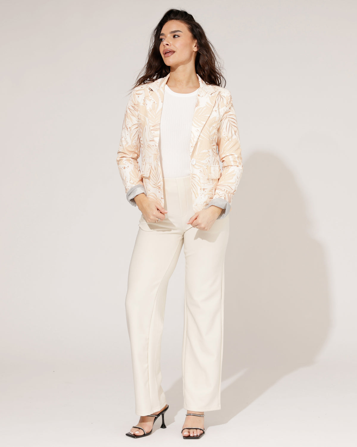 Wide leg broek Noor in roomwit, extra aanzicht 4