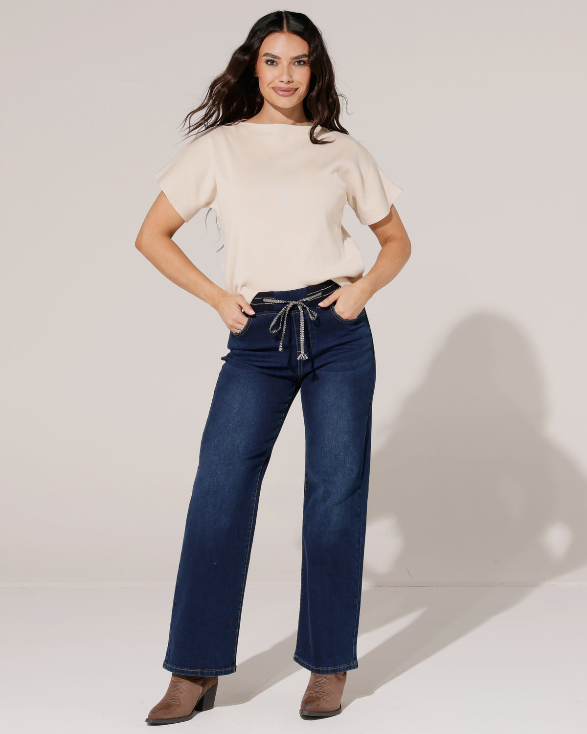 ZAC & ZOE Jog jeans Wide leg Mimi-N in donkerblauw