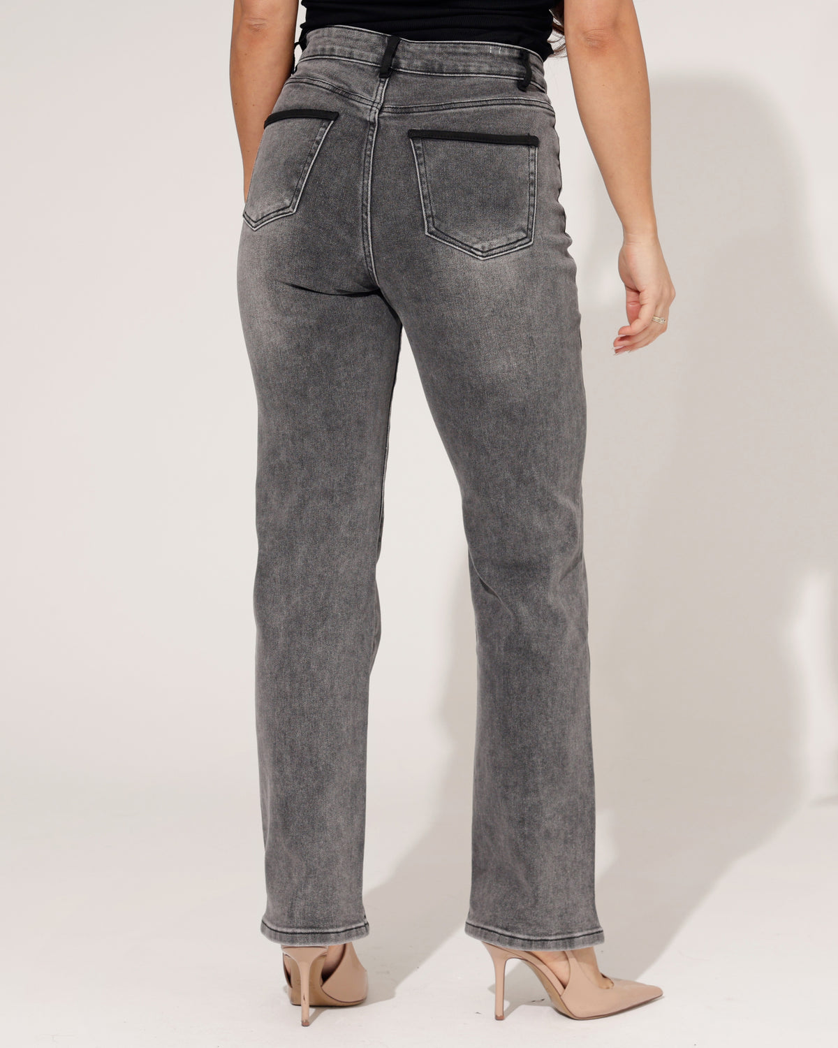 ZAC & ZOE Straight Jeans Liza-GR in grijs, extra aanzicht 2